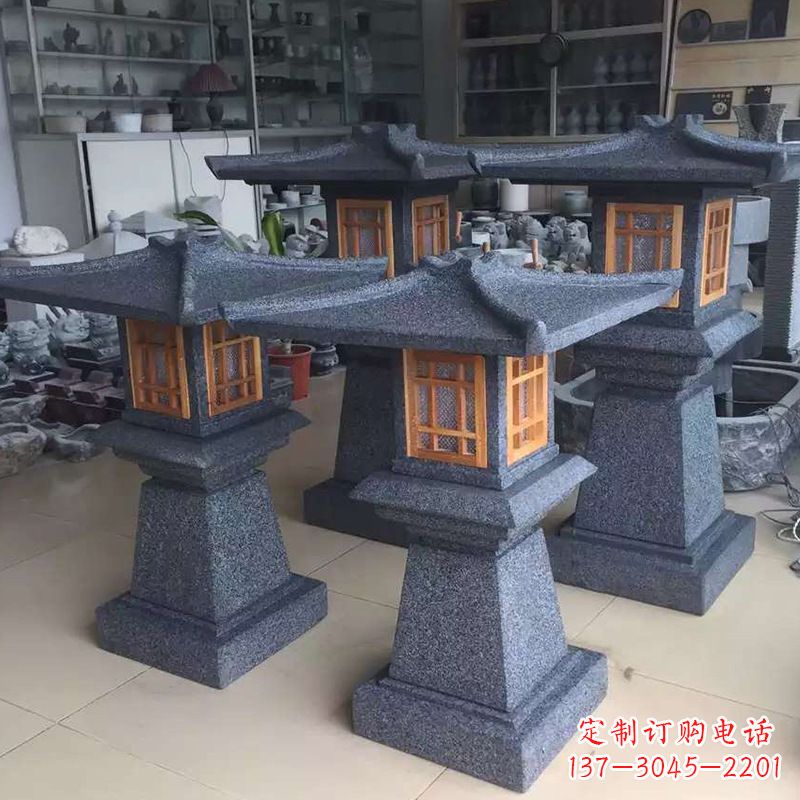 南阳大理石仿汉阙石雕灯笼