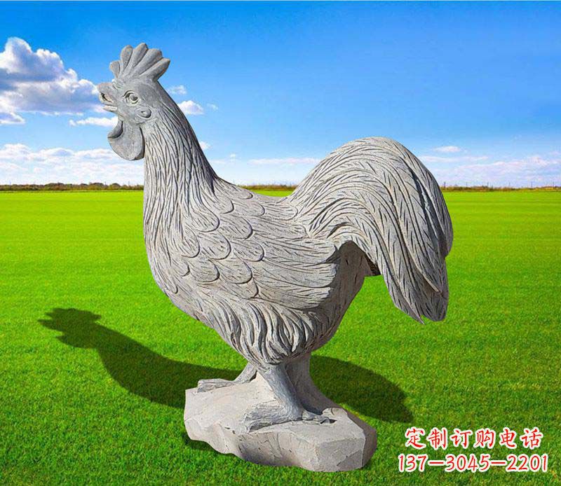 南阳大理石公鸡雕塑精美的艺术瑰宝