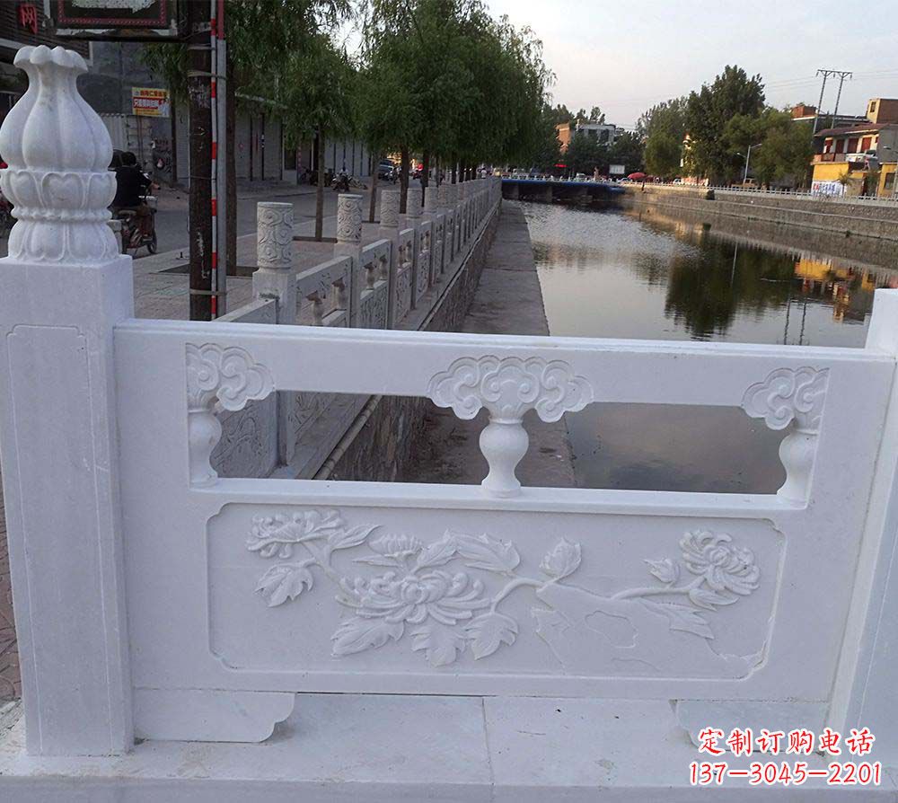 南阳大理石荷花栏板雕塑