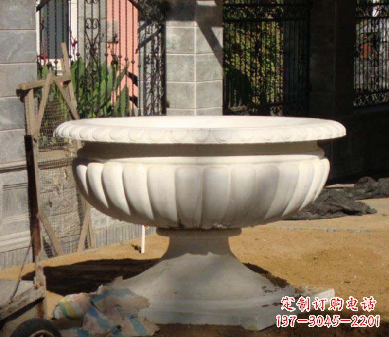 南阳大理石花盆雕塑1