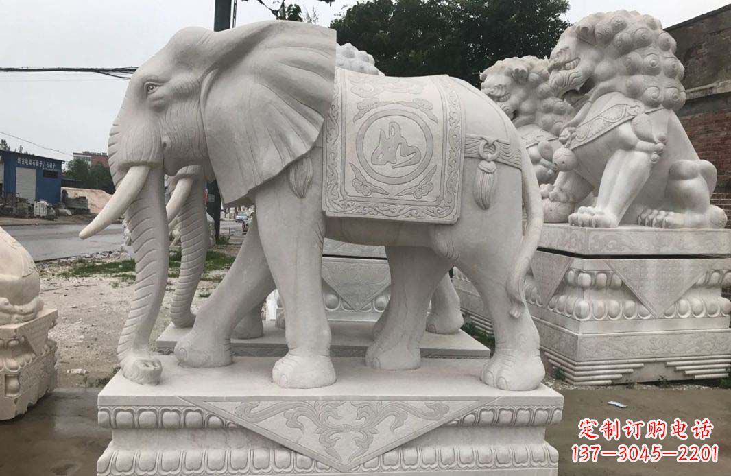 南阳大理石大象雕塑
