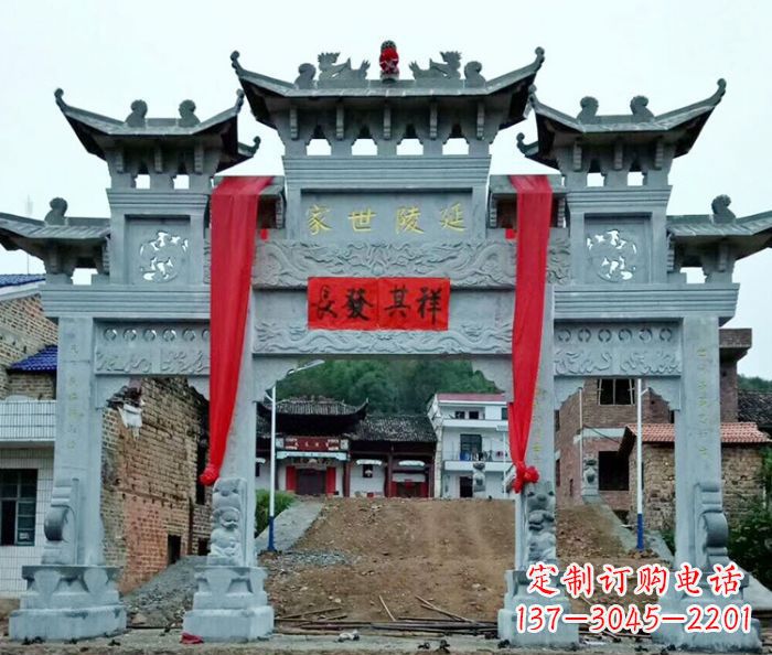 南阳精美大理石牌坊雕塑