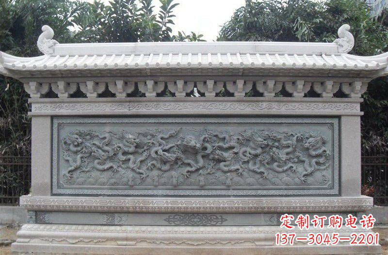 南阳大理石九龙壁雕塑