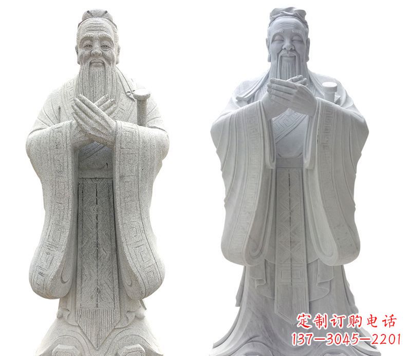 南阳大理石孔子行教像古代名人石雕