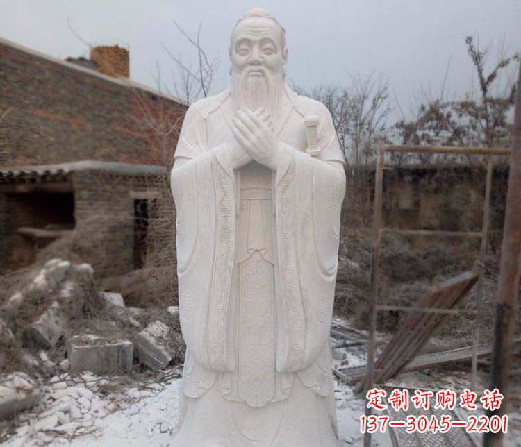 南阳大理石孔子行教像古代名人石雕
