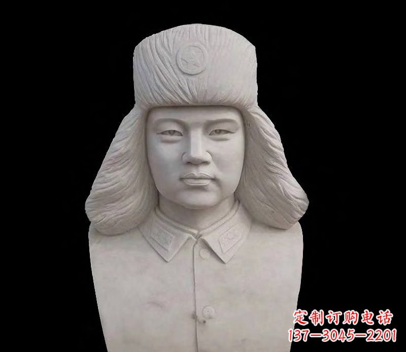 南阳激励青年的雷锋石雕
