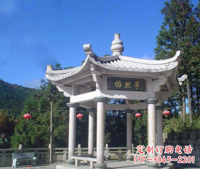 南阳精美大理石凉亭雕塑