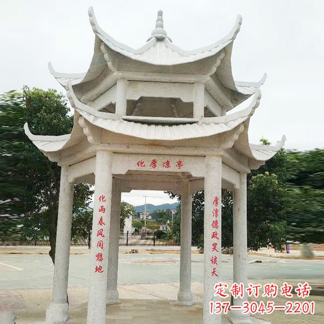 南阳大理石凉亭双层