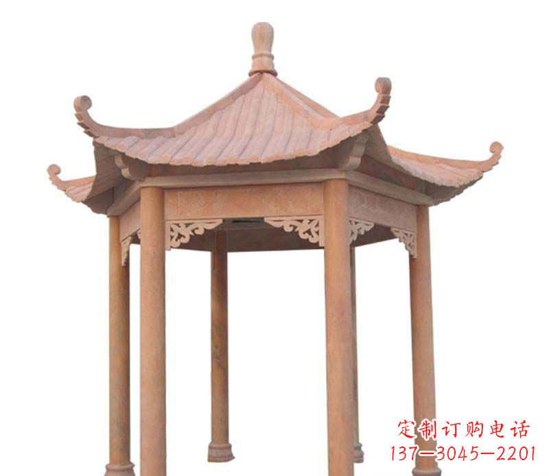 南阳大理石六角凉亭