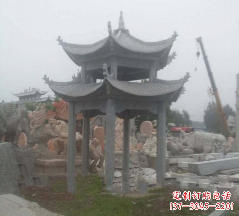 南阳大理石六角凉亭石雕