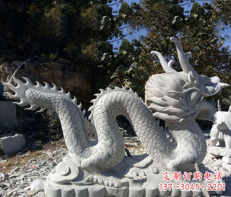 南阳大理石龙雕塑