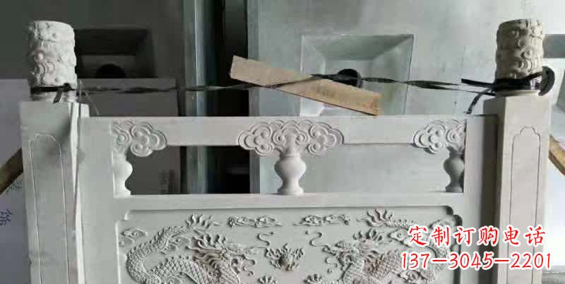 南阳大理石龙浮雕栏板1