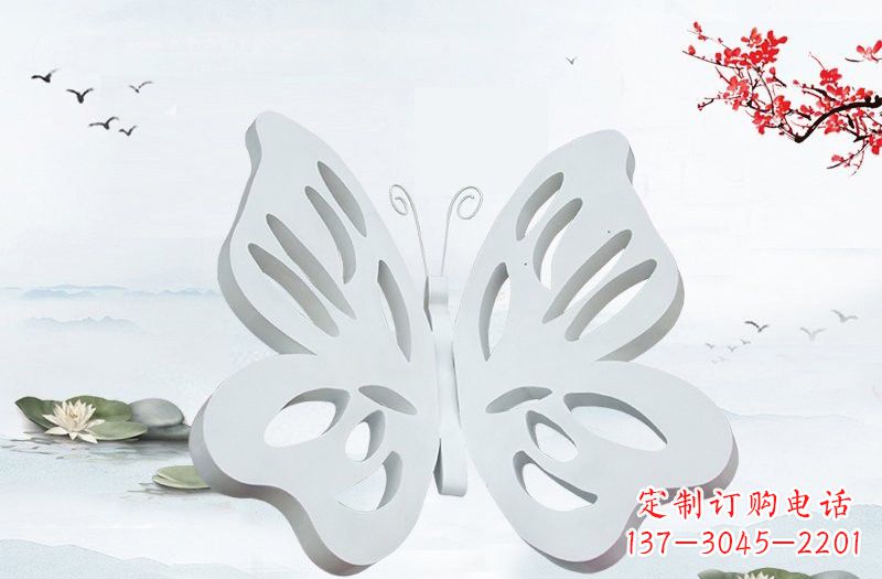 南阳高级大理石镂空蝴蝶雕塑