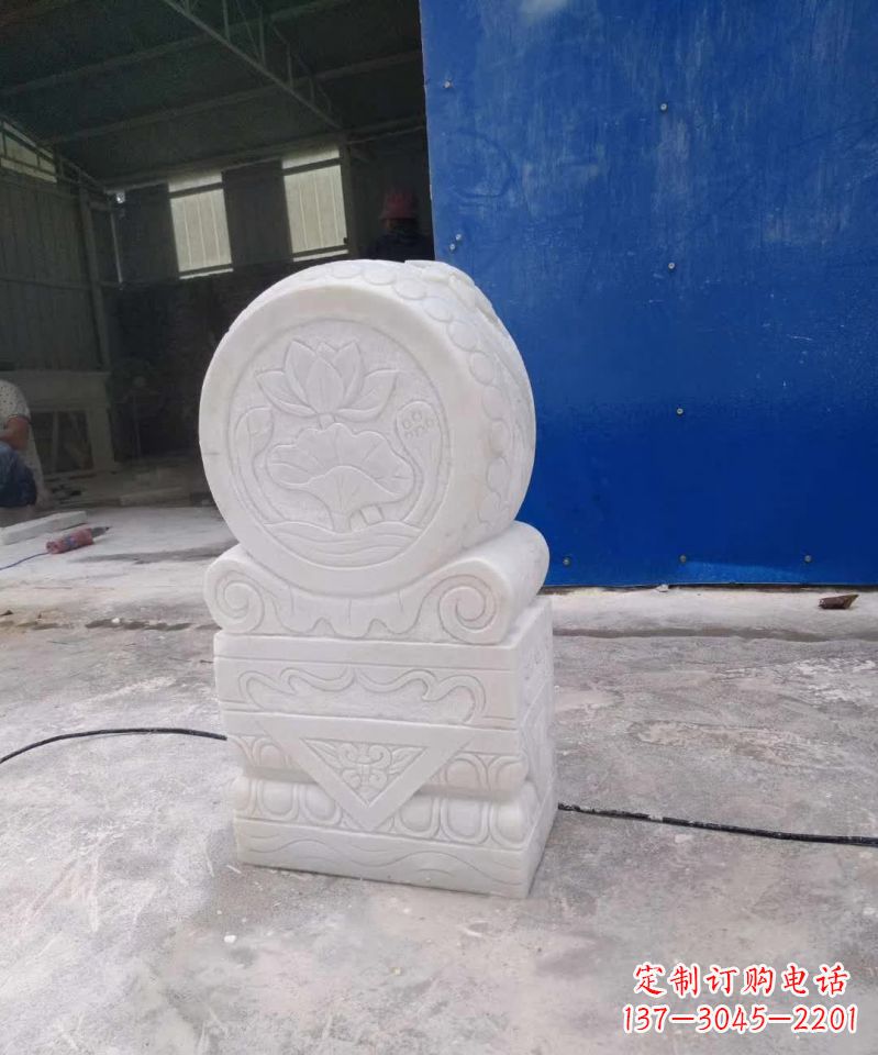 南阳大理石门墩雕塑,精美而实用
