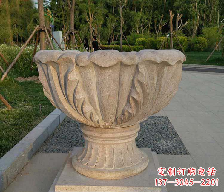 南阳大理石欧式花钵雕塑