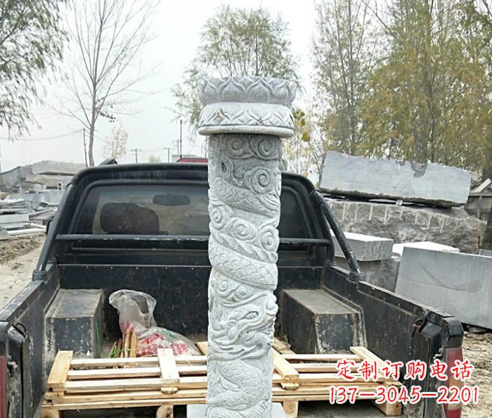 南阳大理石龙柱雕塑