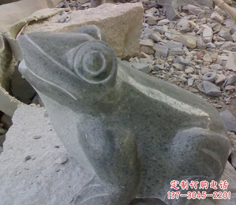南阳大理石青蛙石雕-质感细腻引人注目