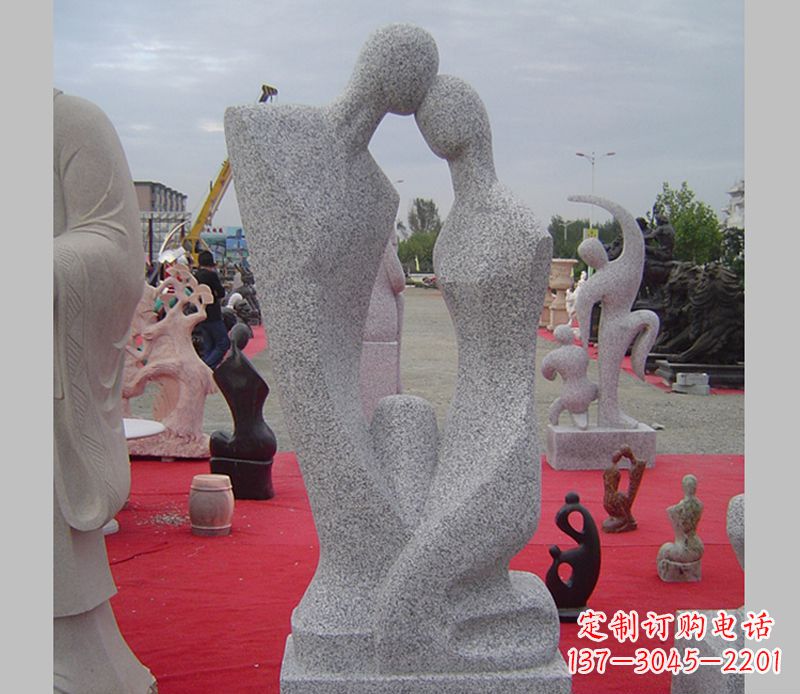 南阳大理石情侣抽象雕塑