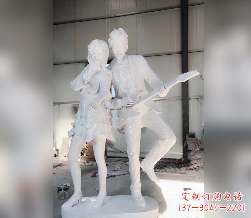 南阳精美大理石吉他雕塑