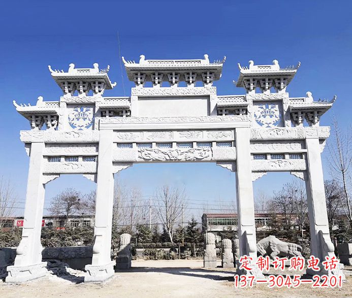 南阳大理石牌坊石雕定制