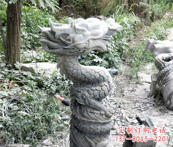 南阳大理石生肖龙石雕