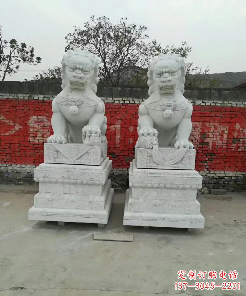 南阳大理石狮子广场雕塑