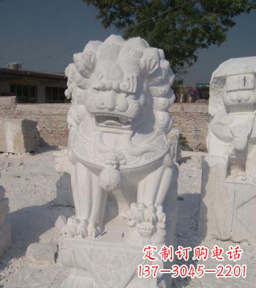 南阳精美大理石狮子雕塑