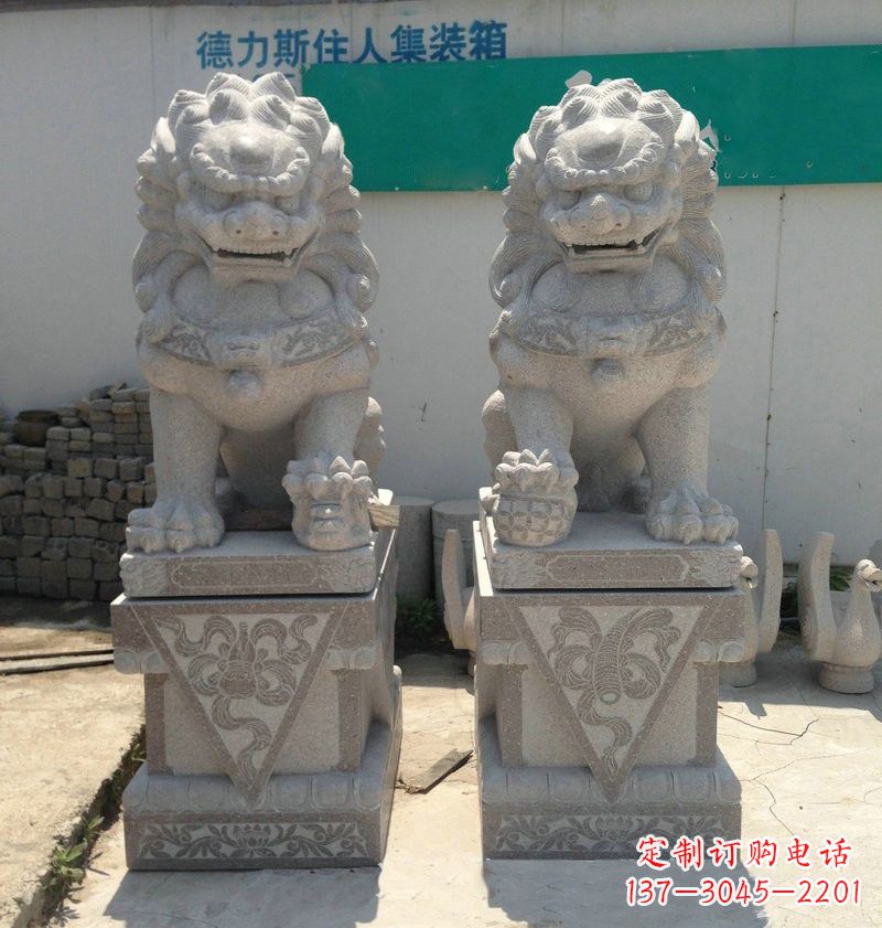 南阳精致大理石狮子雕塑