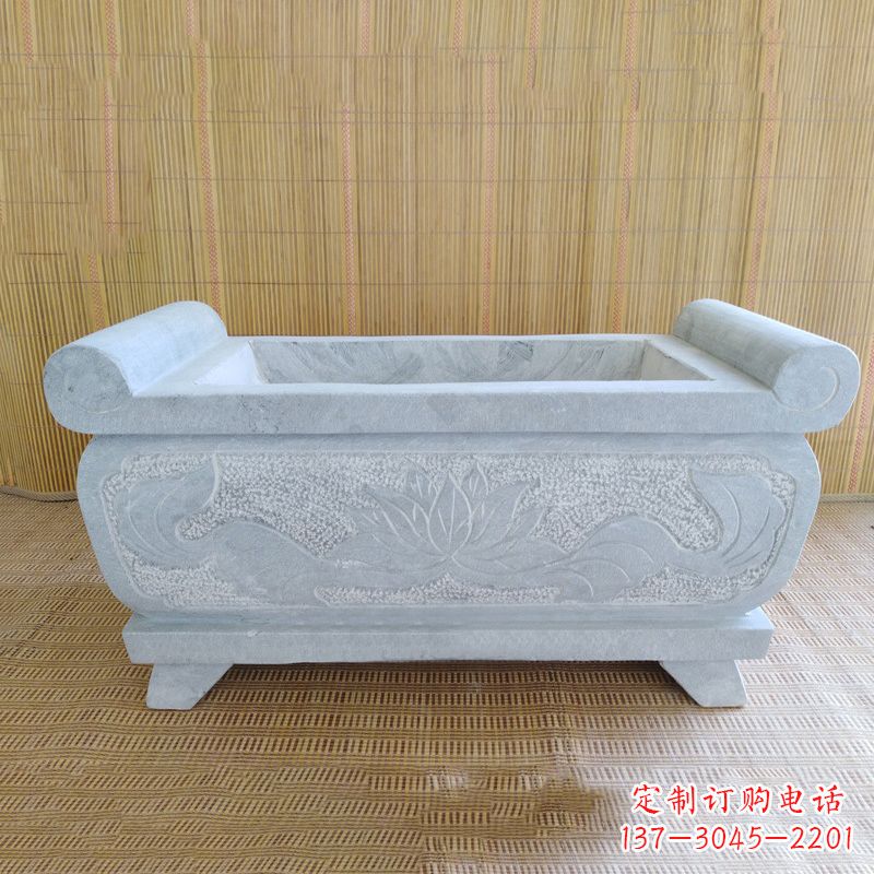 南阳精美大理石石雕香炉雕塑