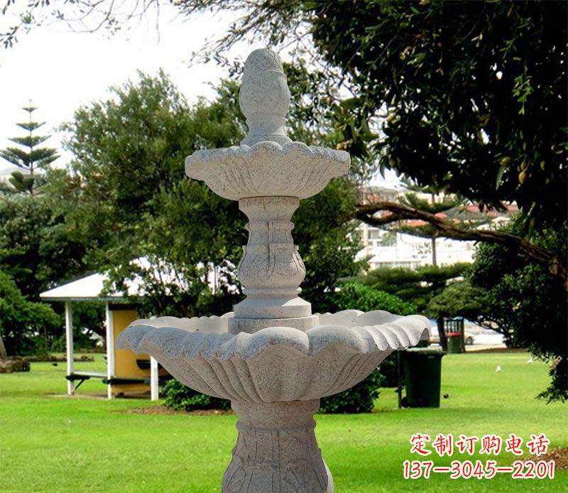 南阳大理石双层喷泉雕塑,精美绝伦