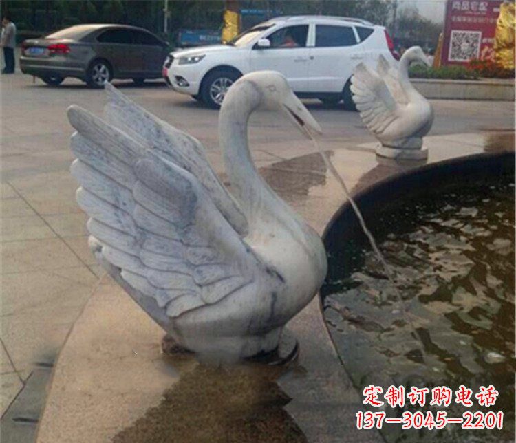 南阳大理石天鹅喷泉石雕