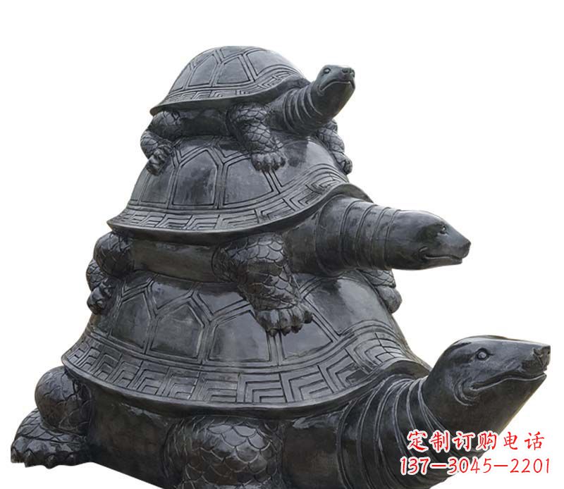 南阳大理石乌龟母子石雕