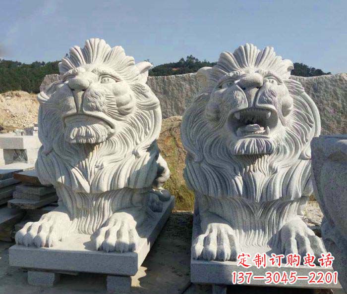 南阳大理石西洋欧式石狮子雕塑