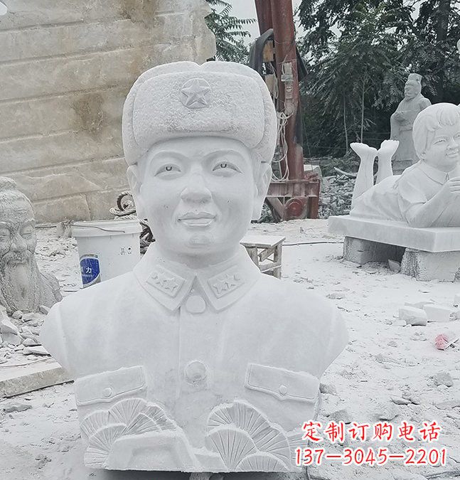 南阳大理石校园雷锋头像雕塑