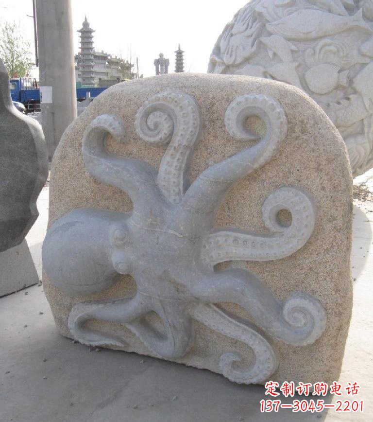 南阳精美大理石章鱼雕塑