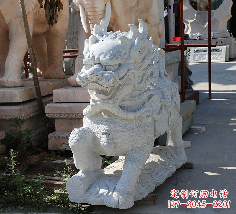 南阳大理石镇宅——麒麟雕塑