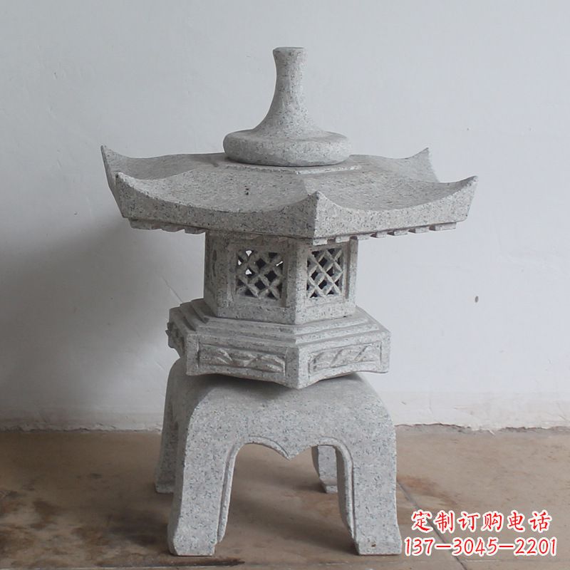 南阳传统中式雕塑大理石石灯