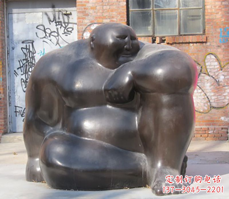 南阳铜雕大胖子男人雕塑
