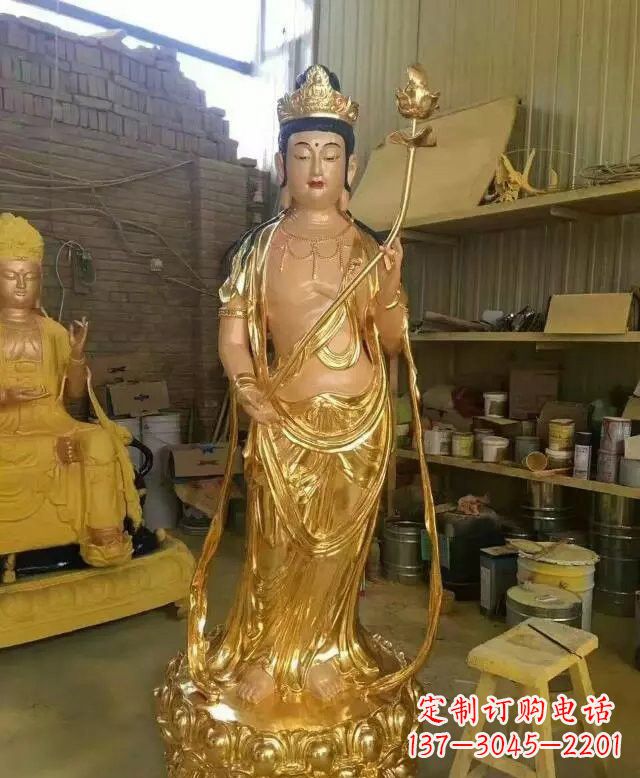 南阳大势至菩萨铜雕