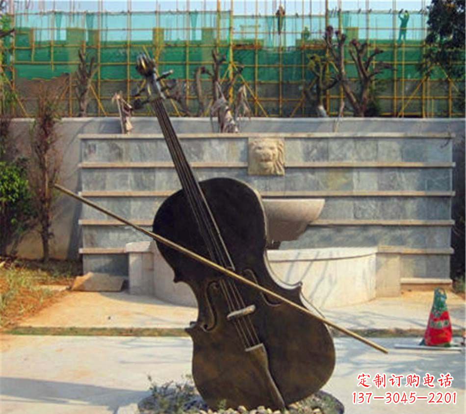 南阳大提琴铜雕
