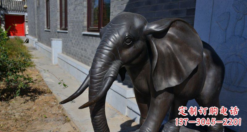 南阳大象动物铜雕 (2)