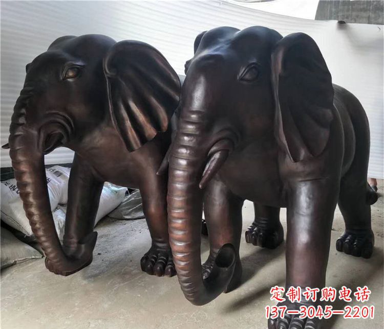 南阳大象动物铜雕塑