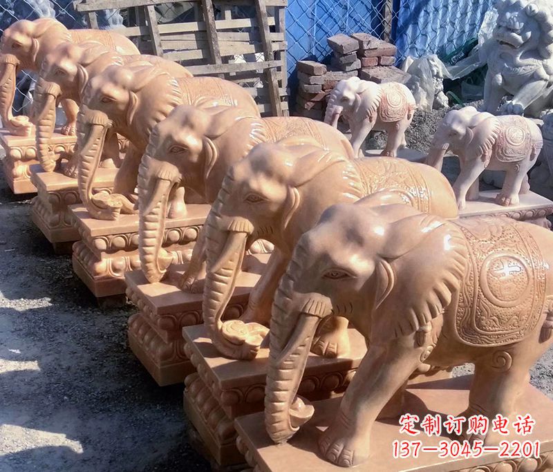 南阳大象喷水石雕