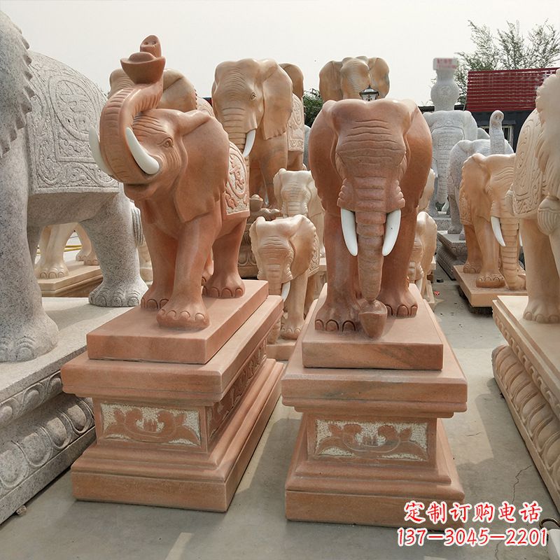 南阳山石大象雕塑