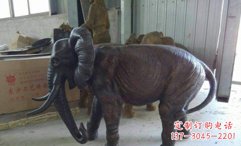 南阳大象铜雕广场动物雕塑