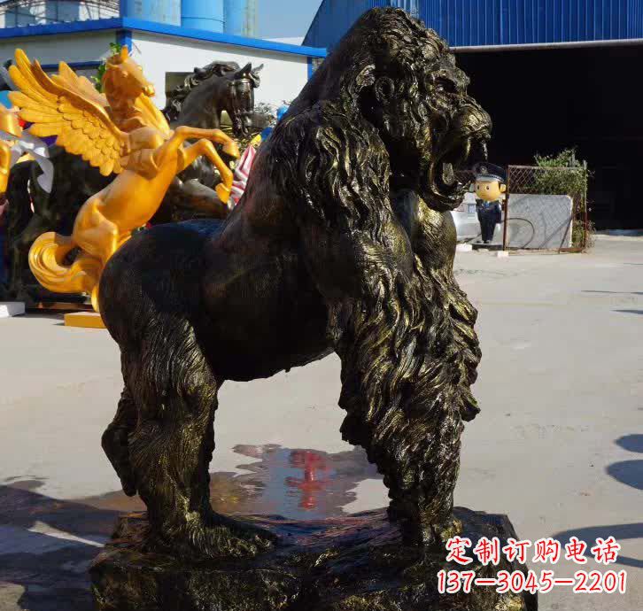 南阳大猩猩铜雕塑——匠心细节臻完美