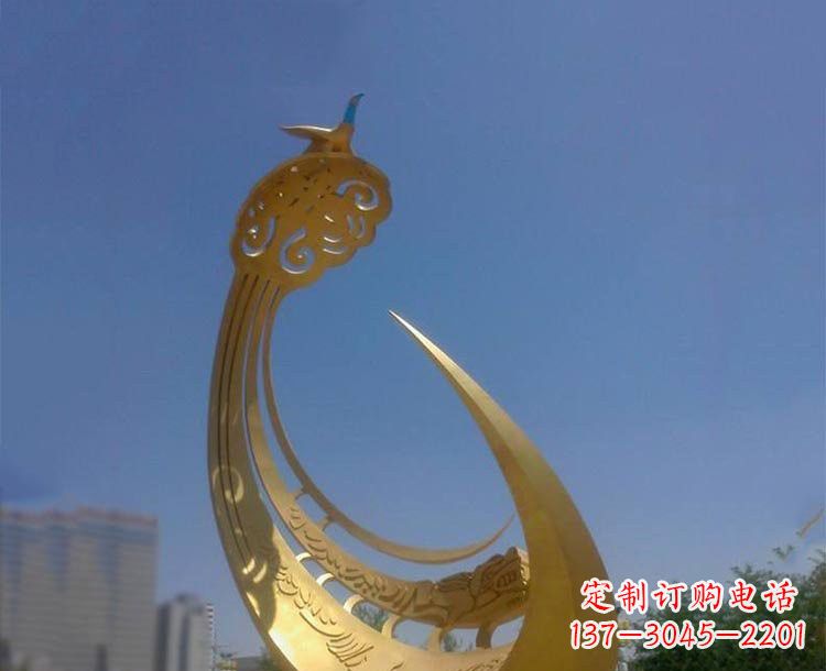 南阳不锈钢创意凤凰雕塑