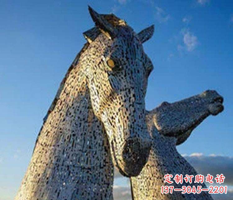 南阳大型不锈钢抽象马雕塑