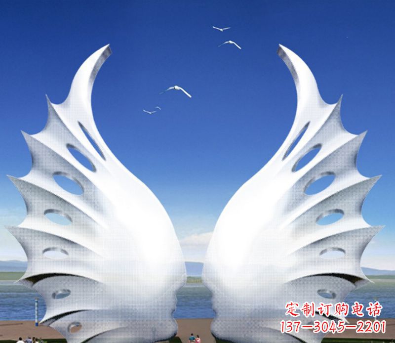 南阳不锈钢翅膀雕塑