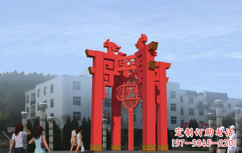 南阳不锈钢灯笼雕塑